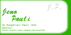 jeno pauli business card